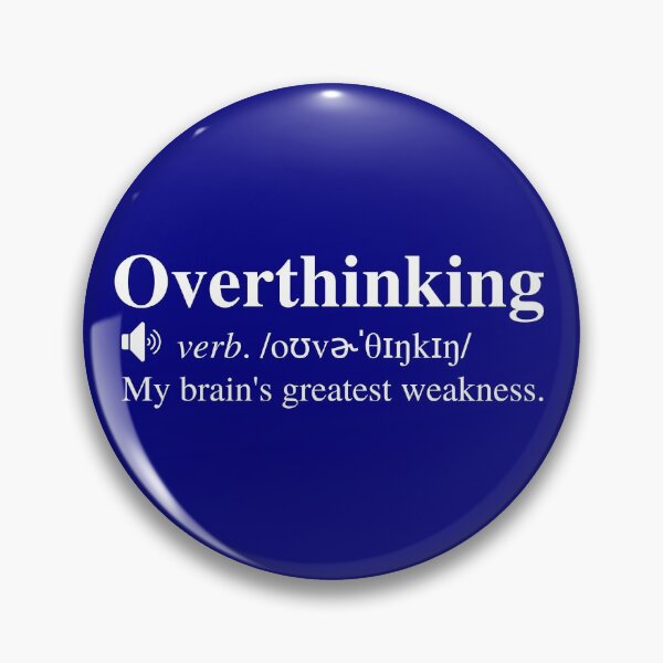 Item preview, Overthinking Definition (Navy/Blue Background) designed and sold by mind-illusions.