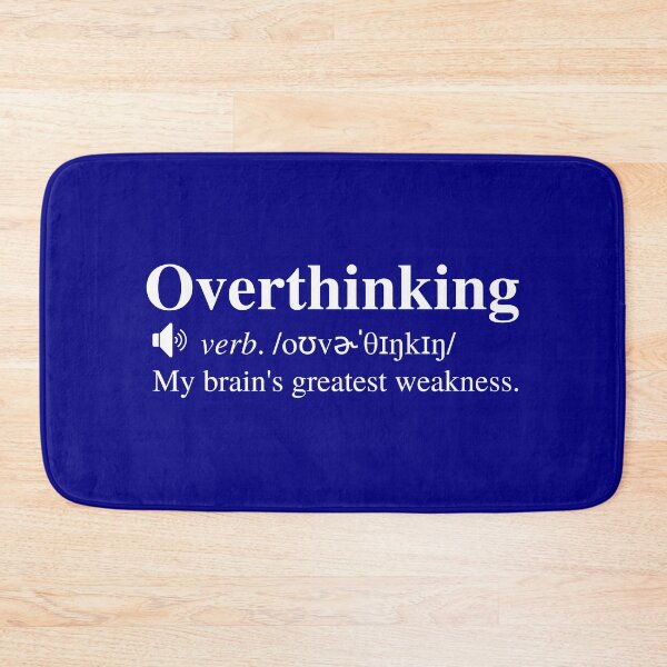Item preview, Overthinking Definition (Navy/Blue Background) designed and sold by mind-illusions.