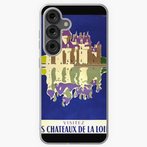 Item preview, retro classic Chateaux de la Loire poster designed and sold by CorasPosters.
