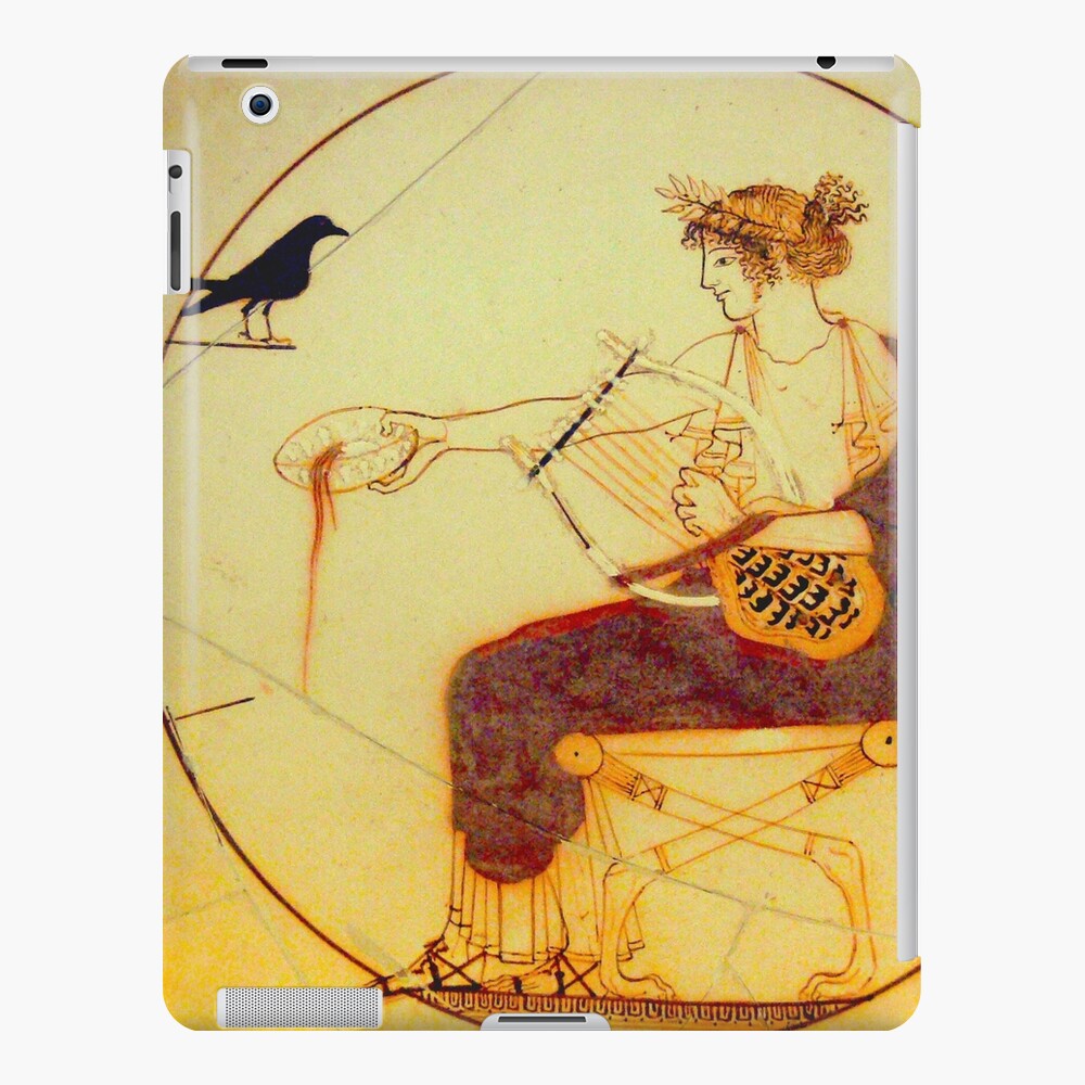 ancient-greek-god-apollo-with-pigeon-ipad-case-skin-by-bubble-bulb