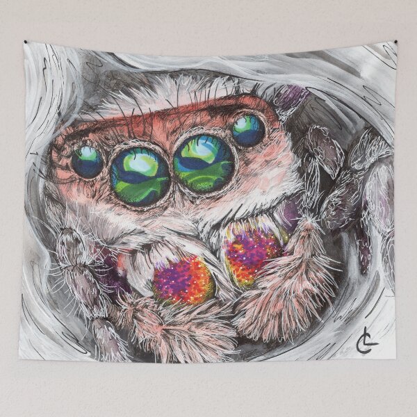 Item preview, Jumping Spider | "HIDE" from Inktober 2020 designed and sold by LizaCompass.