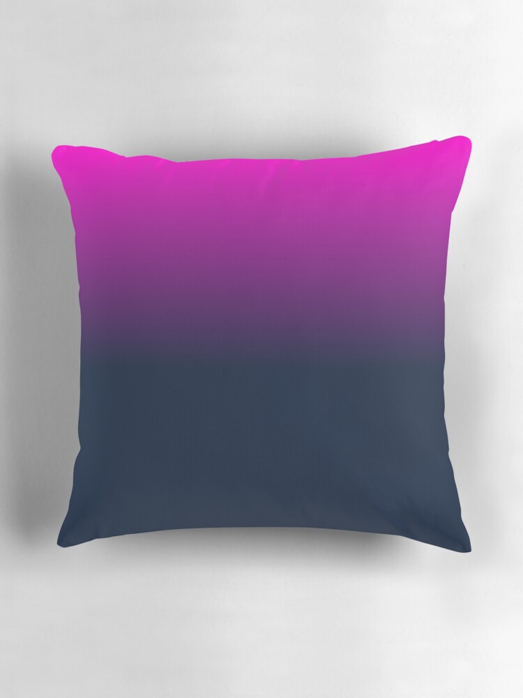 Hot pink and navy blue color pattern Pillow