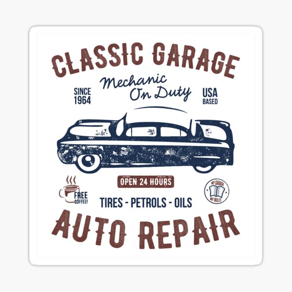 Vintage Auto Repair Stickers for Sale