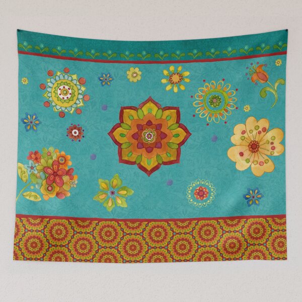 Item preview, Tunisian Sunset floral geometric   designed and sold by Sue Zipkin.