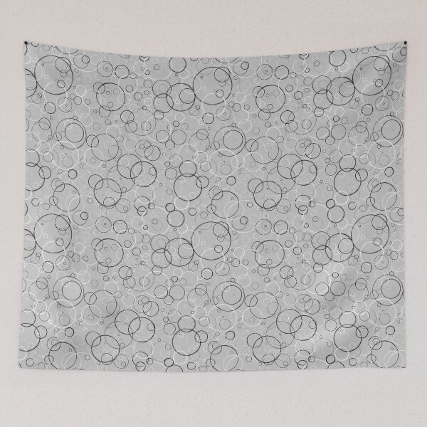 Item preview, Patrón de círculos incompletos - Luz en blanco y negro designed and sold by FickleMuse.