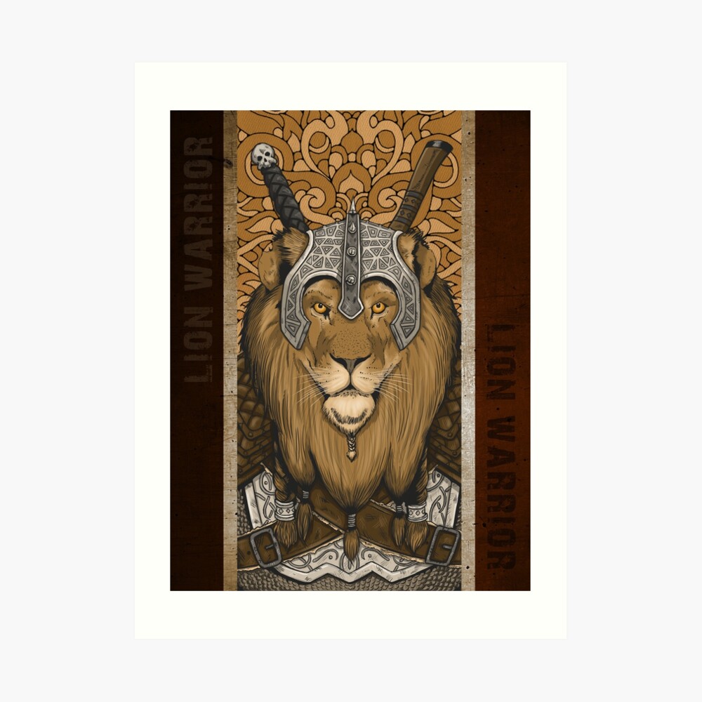 the Viking lion Art Board Print for Sale by nasersadat