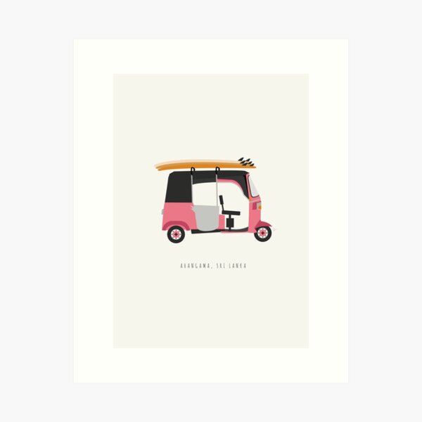 Aperçu de l'œuvre Ahangama, Sri Lanka Surf Tuk Tuk créée et vendue par Lyman Creative Co..