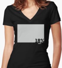 18% Grey Test Tee Women's Fitted V-Neck T-Shirt