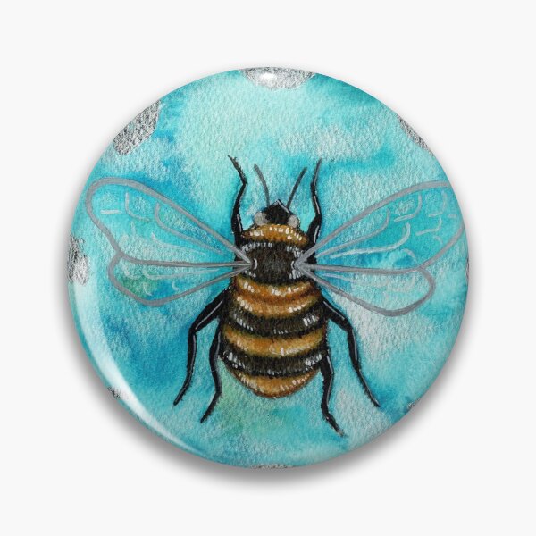 Item preview, Bee watercolour and silver foil moon phases designed and sold by RowanandEmerald.