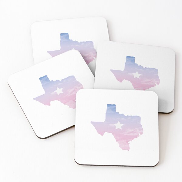 Item preview, Texas map lone star pink gradient blue pink abstract art designed and sold by nuz2.
