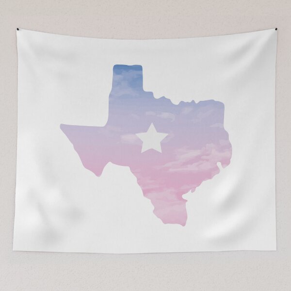 Item preview, Texas map lone star pink gradient blue pink abstract art designed and sold by nuz2.