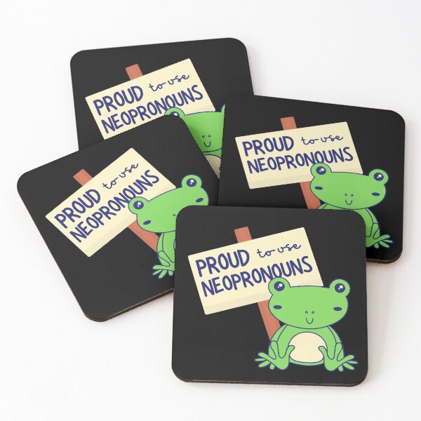 Item preview, "Proud to use neopronouns" frog designed and sold by campfiredesigns.
