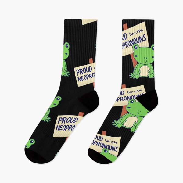 Item preview, "Proud to use neopronouns" frog designed and sold by campfiredesigns.