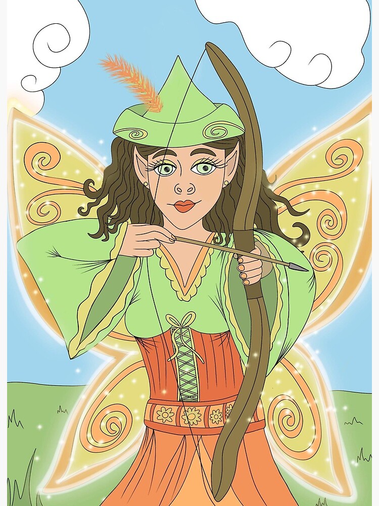 Fairy With Butterflies  Art Board Print for Sale by drawwithren