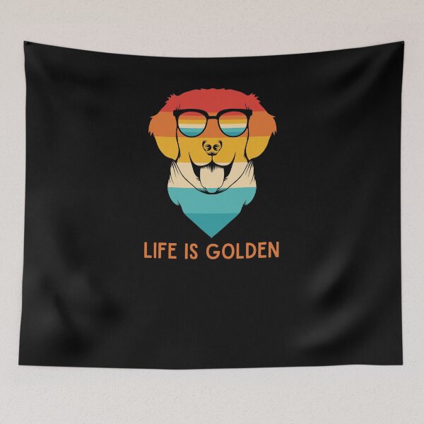 Item preview, Life is Golden Design for Golden Retriever Owners, Dog People, and Dog Lovers designed and sold by Hopscotch Shop Designs.