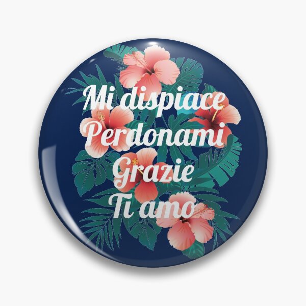 Aperçu de l'œuvre Mantra Ho'oponopono: Mi dispiace, Perdonami, Grazie, Ti amo (italien - petit logo) créée et vendue par tridentfoundry.