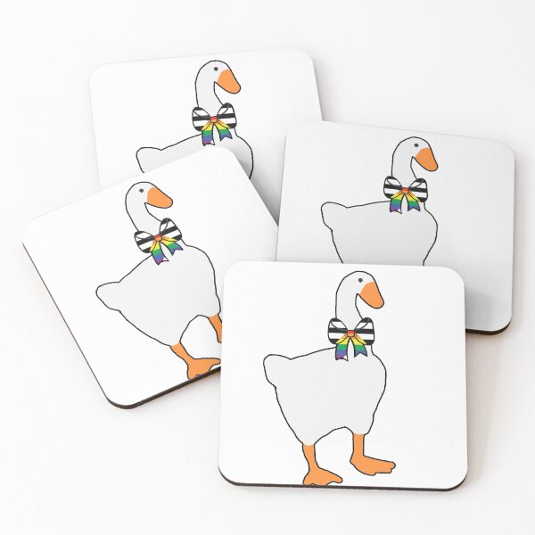 Item preview, Horrible goose - Ally flag Ribbon (with black outline) designed and sold by Bethany Casey.