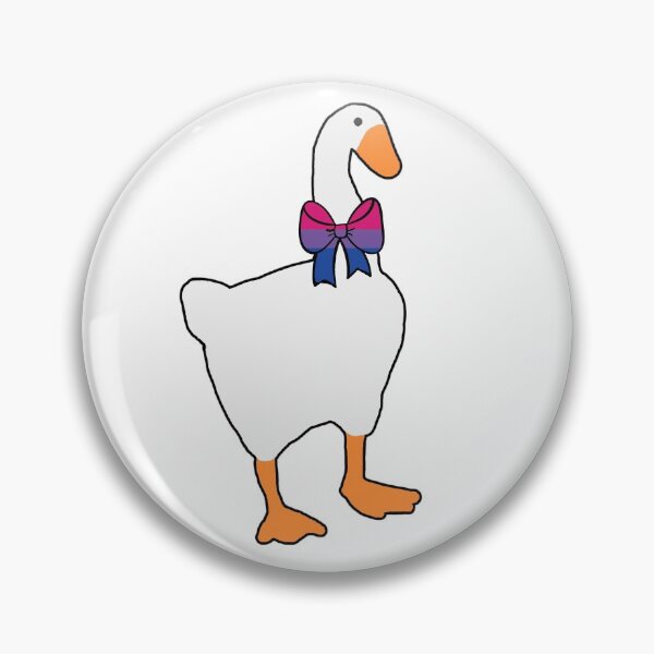 Item preview, Horrible goose - Bisexual flag Ribbon (with black outline) designed and sold by Bethany Casey.