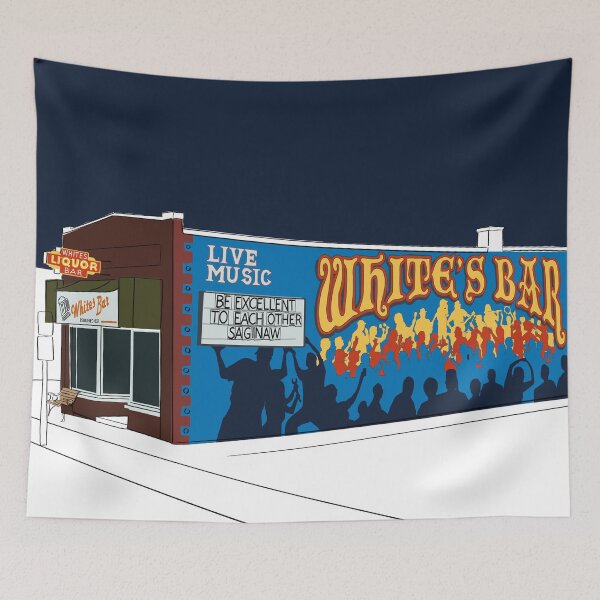 Item preview, White’s Bar- Navy designed and sold by JustJaneArt.
