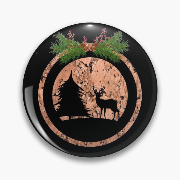 Item preview, Rustic Christmas Forest Deer silhouette  designed and sold by Jennykies.
