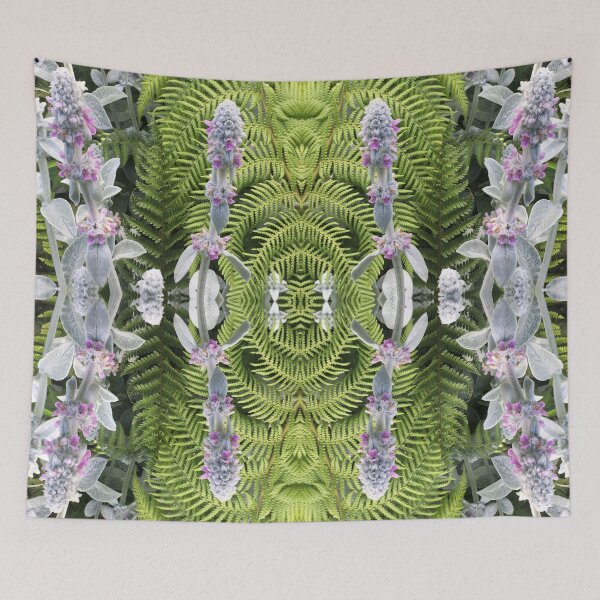 Item preview, Summer Ferns and Bumble Bee sequence - beside the Water Lily Lake, RTBG designed and sold by RoseAromas.