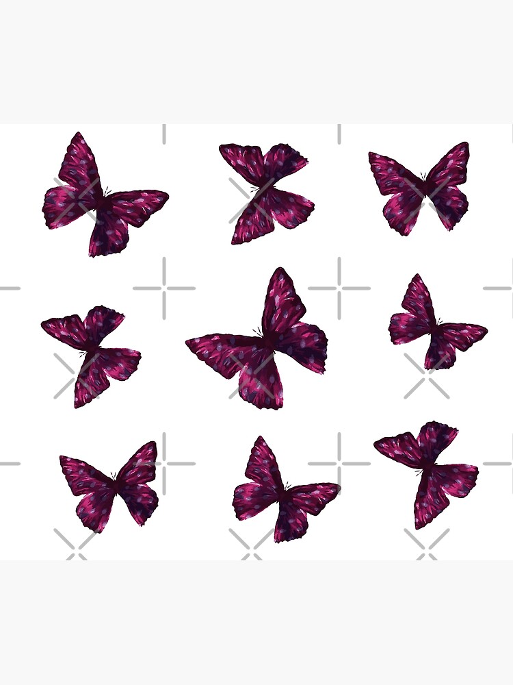 Pink Butterfly Sticker Pack by artbydelfineart