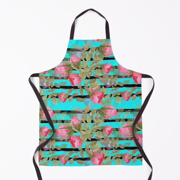 Item preview, The buds of tender roses on a Turquoise background . Retro . designed and sold by fuzzyfox.