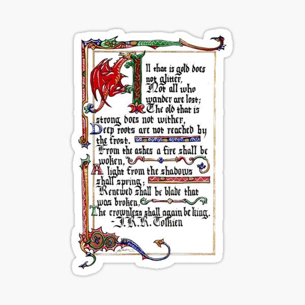 all that is gold does not glitter Sticker