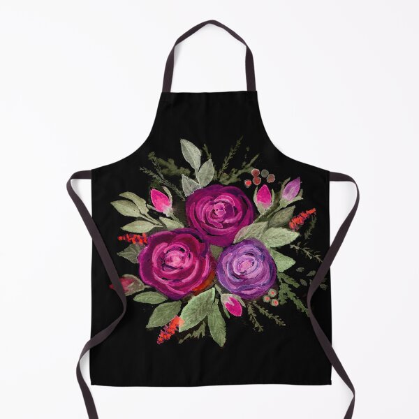 Item preview, Purple roses on a black background. designed and sold by fuzzyfox.