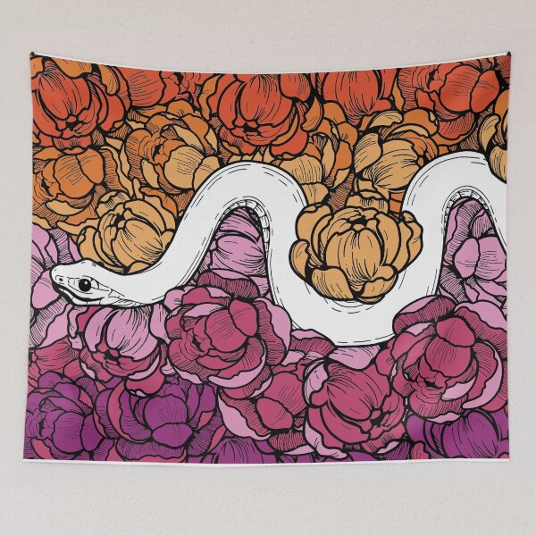 Item preview, Floral Snake Lesbian Pride Colors designed and sold by izzychar.