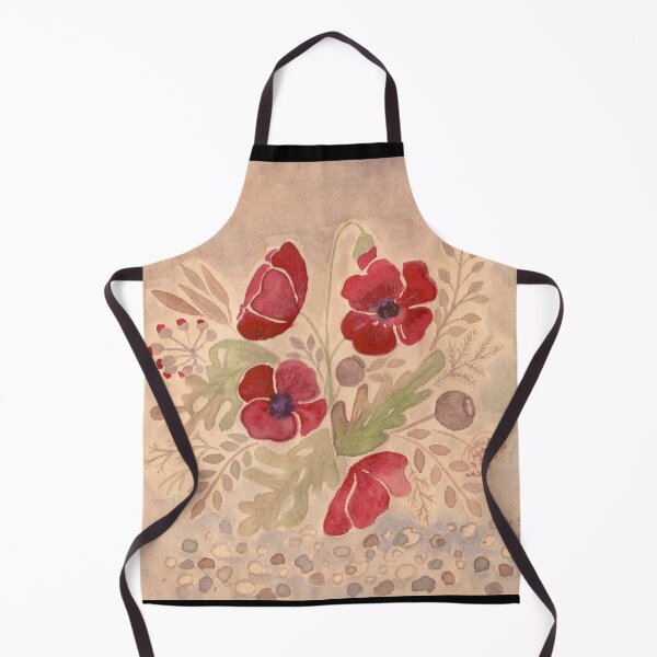 Item preview, Watercolor poppies on old paper . designed and sold by fuzzyfox.