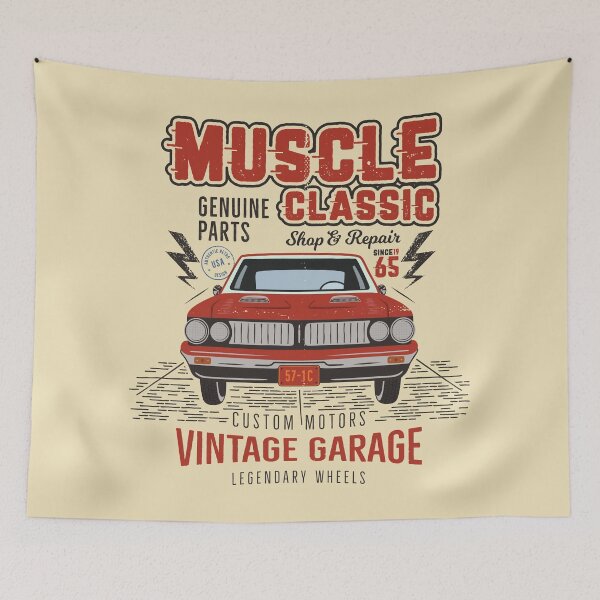 Item preview, Muscle Classic Vintage Garage designed and sold by Sinfamous.