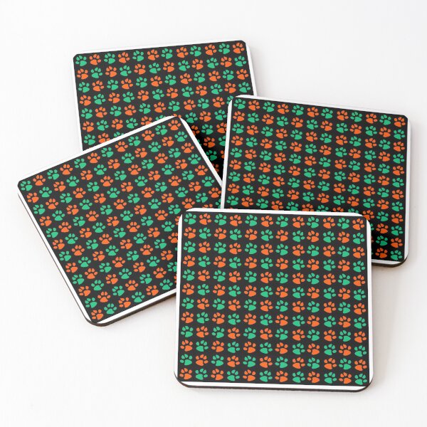 Item preview, Green Orange Pup Paw Special designed and sold by FabDirtyUnicorn.