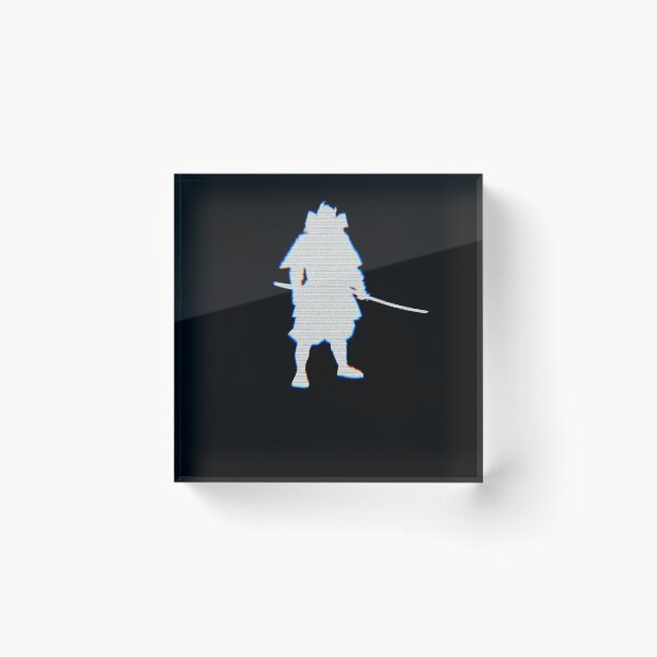 Item preview, Vaporwave Glitch Samurai Silhouette Gift for Men Women designed and sold by poopfactory.