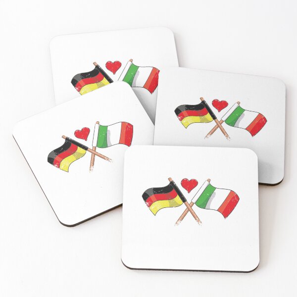 Item preview, I Love Germany Italy Flag Banner Heart italian designed and sold by teeseeds.