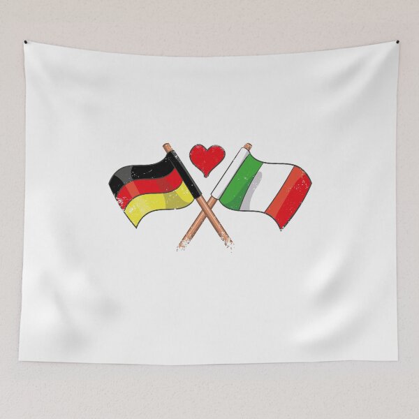 Item preview, I Love Germany Italy Flag Banner Heart italian designed and sold by teeseeds.