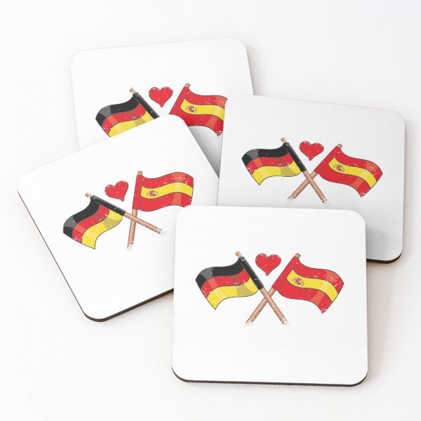 Item preview, I Love Germany Spain Flag Heart spanish german designed and sold by teeseeds.
