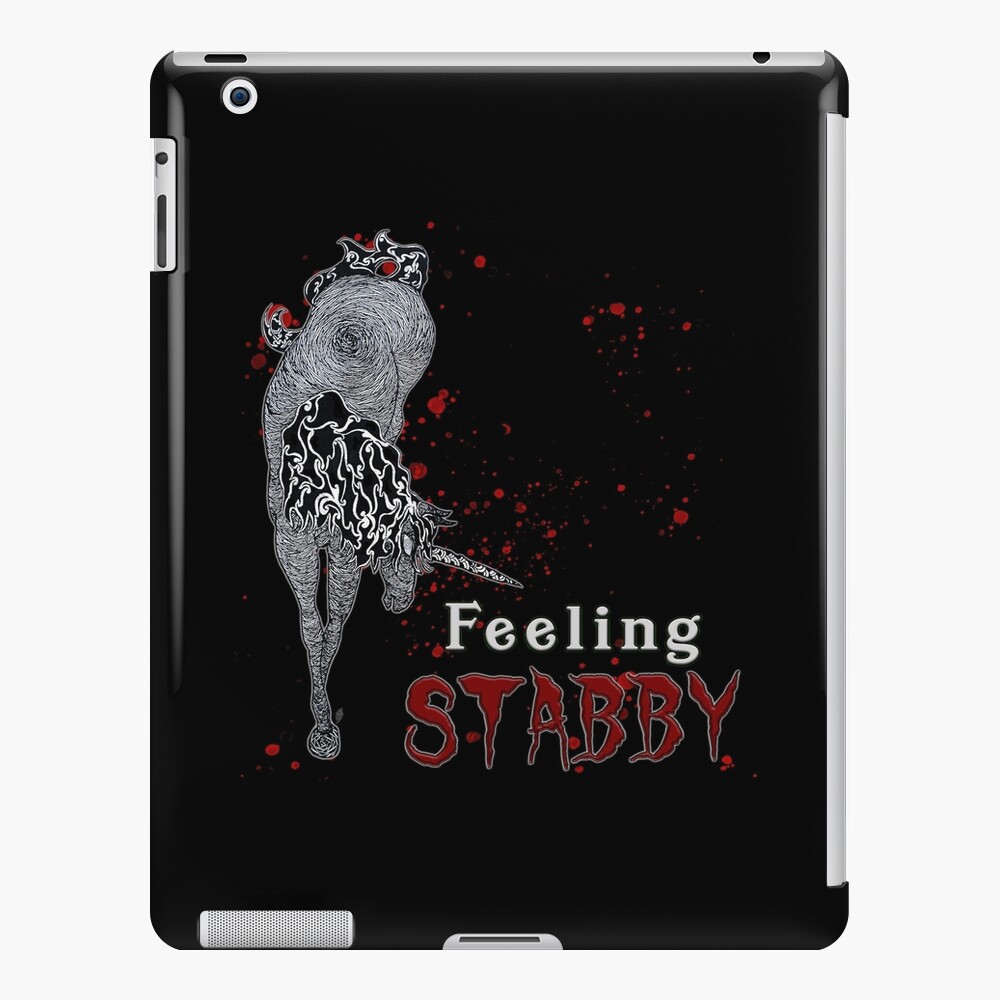 "Feeling Stabby | Stabby Unicorn | Goth Horror Dark Humor TM11" iPad
