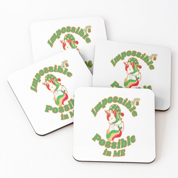 Item preview, Jingle Jangle Quote, Square Root of Impossible,  Cute Christmas Unicorn designed and sold by Spiritualish.