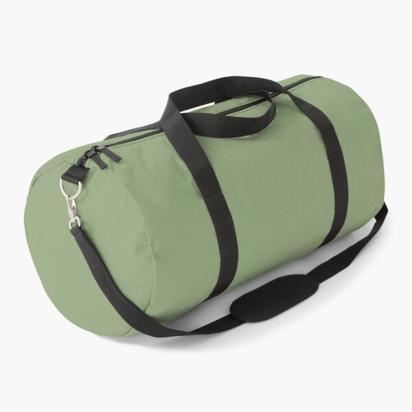 Midtone Soft Green Solid Color Pairs To Sherwin Williams Broccoflower SW 9039 Duffle Bag