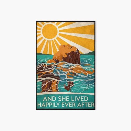 swimming and she lived happily ever after Art Board Print