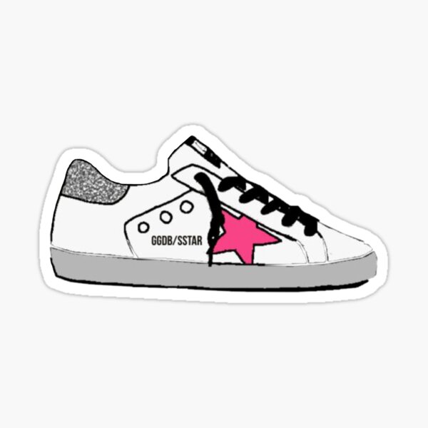 golden goose pink star Sticker