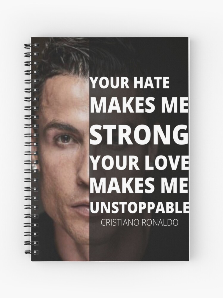 Cahier A Spirale Citation De Motivation De Cristiano Ronaldo Par Billionairevibe Redbubble