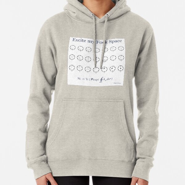 Fock Space - White Square Pullover Hoodie