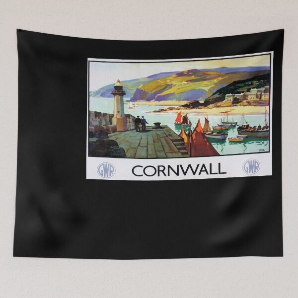 Item preview, retro classic Cornwall poster designed and sold by CorasPosters.