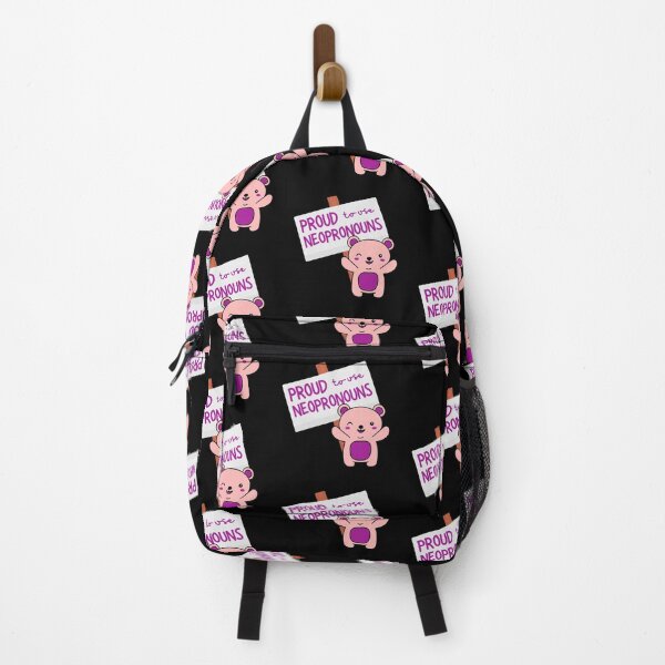 Item preview, "Proud to use neopronouns" pink bear designed and sold by campfiredesigns.