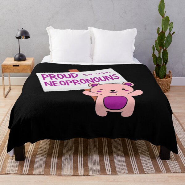 Item preview, "Proud to use neopronouns" pink bear designed and sold by campfiredesigns.
