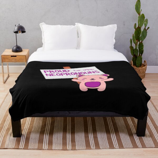 Item preview, "Proud to use neopronouns" pink bear designed and sold by campfiredesigns.