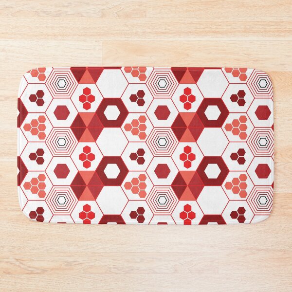 Item preview, Hexagonal Hexagons Geometric Pattern – Red designed and sold by RoguePatterns.