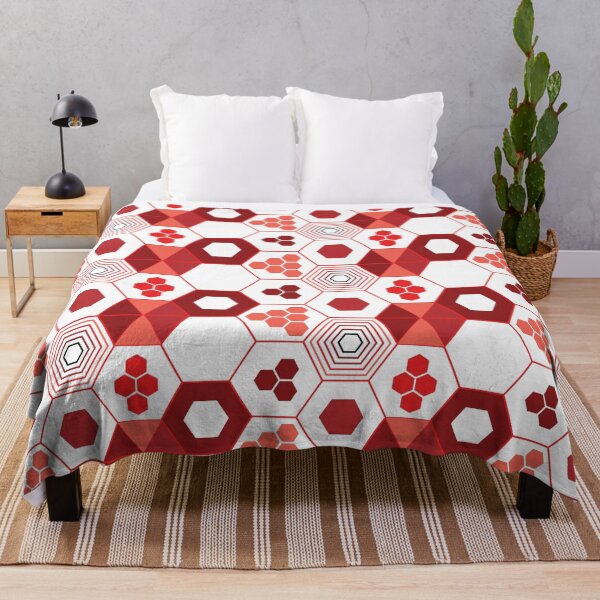 Item preview, Hexagonal Hexagons Geometric Pattern – Red designed and sold by RoguePatterns.